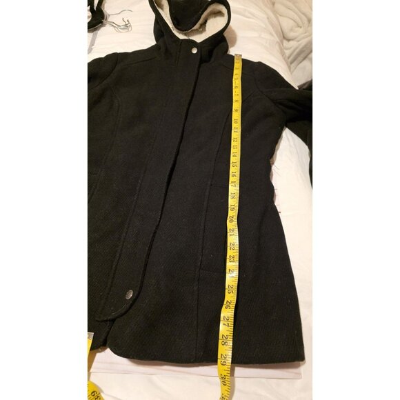 Garage Wool Blend Coat With Half Sherpa Lining Size Medium Winter Cozy Warm Y2K - Picture 6 of 11